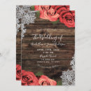 Search for red flower wedding invitations Botanical