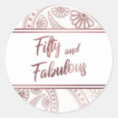 Search for pink rose gold stickers 50 and fabulous
