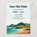 Search for beach wedding save the date postcards Hawaii
