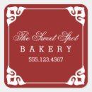 Search for bakery box stickers Red