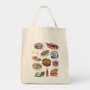 Search for food tote bags Watercolor