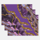 Search for purple marble wrapping paper Gold glitter