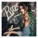 Search for pisces zodiac posters Green