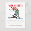 Search for regret postcards Change of plans