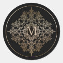 Search for gold filigree stickers Black