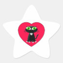 Search for cartoon black cat stickers Heart