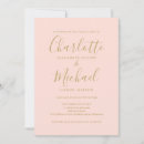 Search for blush and gold wedding invitations Minimalist