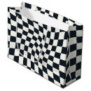 Search for black and white checkered gift bags Chequered