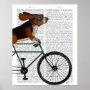 Search for funny bicycle posters Dogs on bicycles