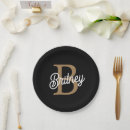 Search for monogram paper plates Black