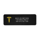 Search for medical symbol return address labels Caduceus