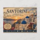 Search for santorini postcards Aegean sea