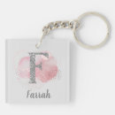 Search for letter f key rings Watercolor