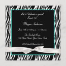 Search for zebra pattern cards invites Chic