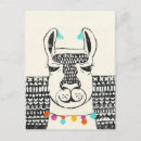 Search for animal designs postcards Llama