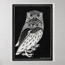 Search for owl drawing posters Vintage