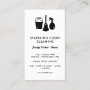 Search for black white cleaning service business cards Cleaner