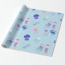 Search for jellyfish wrapping paper Blue