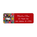 Search for black cats return address labels Flowers
