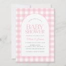 Search for classic baby girl shower invitations Pink gingham