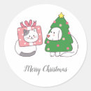 Search for cat and dog stickers Merry christmas