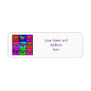 Search for psychedelic return address labels Flower power