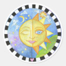 Search for sun and moon art stickers Whimsical