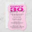Search for dirty thirty birthday invitations Pink