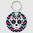 Search for dia de los muertos key rings Colourful