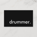 Search for musician drummer business cards Black and white