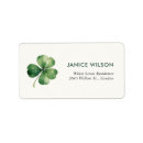 Search for irish shamrock return address labels St patricks day