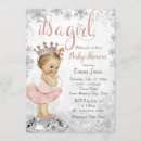 Search for snowflakes baby girl shower invitations Silver