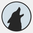 Search for black wolf round stickers Animal