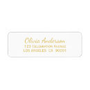 Search for gold text return address labels Elegant