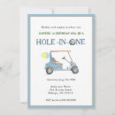 Search for hole in one birthday invitations Boy