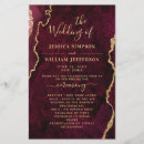 Search for burgundy and gold wedding programs Agate