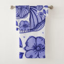 Search for blue flowers bath towels Foliage