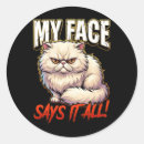 Search for cat saying stickers Funny quote