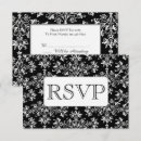 Search for customer rsvp cards Black white