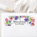 Search for purple flower return address labels Floral