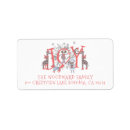 Search for winter animals return address labels Whimsical