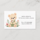 Search for bear business cards Cute teddy bear