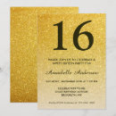 Search for black and yellow sweet 16 invitations Elegant