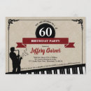 Search for music 60th birthday invitations Jazz