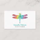 Search for dragonflies business cards Watercolor
