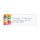 Search for french macarons return address labels Pastel