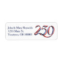 Search for blue ribbon return address labels 4th of july