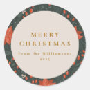 Search for poinsettia flowers stickers Merry christmas
