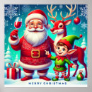 Search for santa reindeer posters Happy