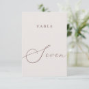Search for elegant table cards Calligraphy table number